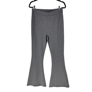 Valley Girl Women's High Rise Slim Chevron Pattern Flare Pants - L